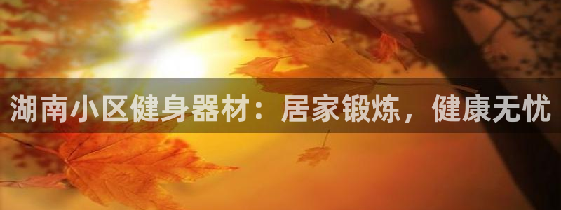 富联官网注册不了账号怎么办：湖南小区健身器材：居家锻炼，健康