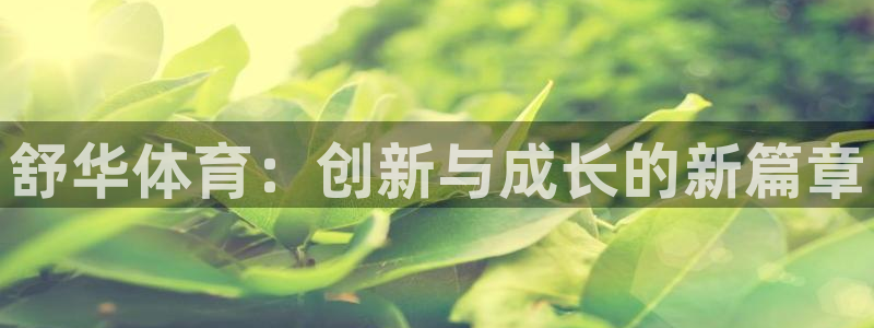 富联娱乐登录注册：舒华体育：创新与成长的新篇章